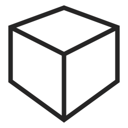Stroke cube icon PNG Design