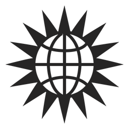Ícone de globo e sol Desenho PNG