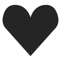 Herz silhoutte Symbol PNG-Design