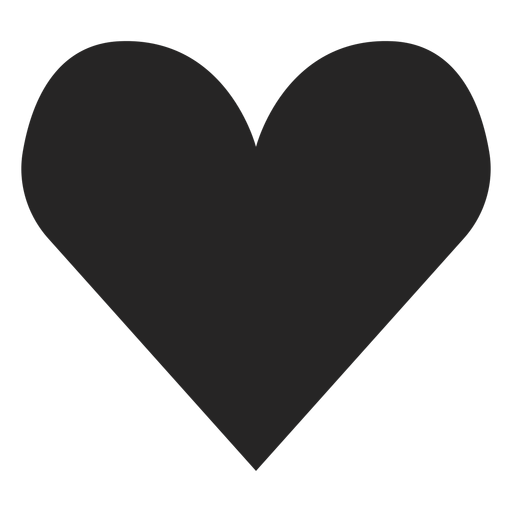 Ícone de silhueta de coração Desenho PNG