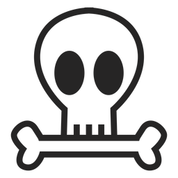 Ícone de caveira simples Desenho PNG