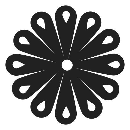 Icono de flor de cortador Diseño PNG
