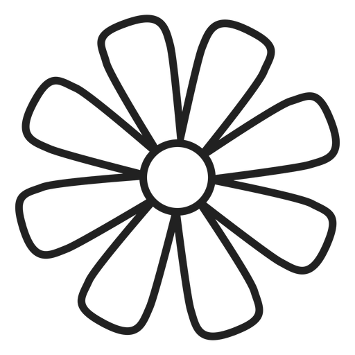 Daisy flower outline icon PNG Design