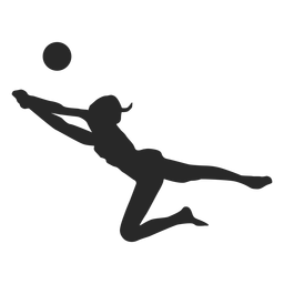 Cavar silueta de voleibol Transparent PNG
