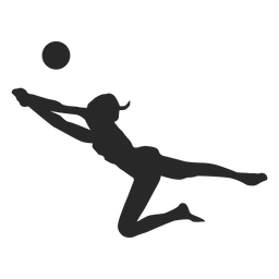 Silhueta de vôlei de cavar Desenho PNG
