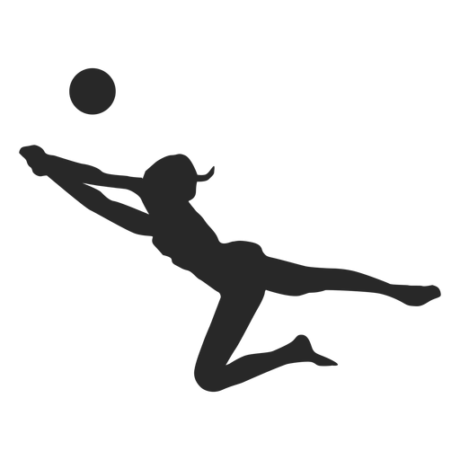 Cavar silueta de voleibol Diseño PNG