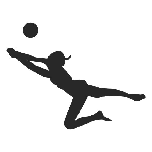 Download Dig volleyball silhouette - Transparent PNG & SVG vector file