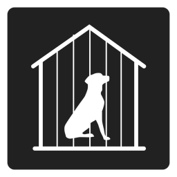 Iconos cuadrados de jaula de perro Diseño PNG