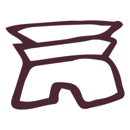 Símbolo de jeroglíficos tradicionales de Egipto Diseño PNG