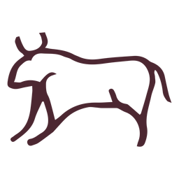 Egyptian agressive bull symbol PNG Design