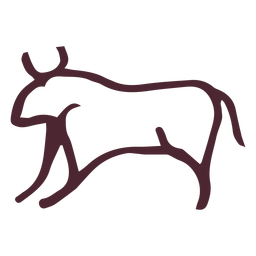 Símbolo egípcio de touro agressivo
