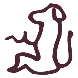Símbolo egípcio de hieróglifos de animais antigos Desenho PNG