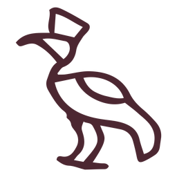 Egyptian ancient lapwing symbol PNG Design