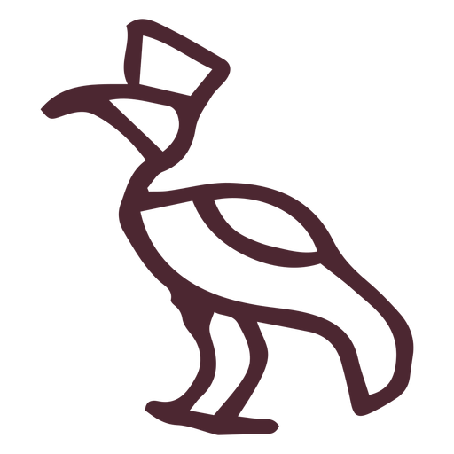 Egyptian ancient lapwing symbol PNG Design