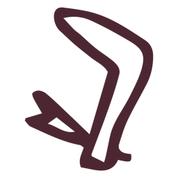 Symbol der ägyptischen Armhieroglyphen PNG-Design