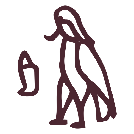 Ägyptischer Ba-Vogel mit menschlichem Kopfsymbol PNG-Design