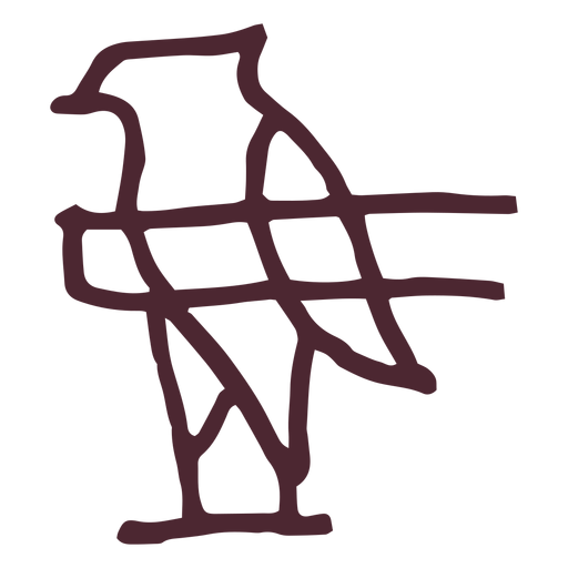Símbolo egípcio de hieróglifos de pássaro Desenho PNG