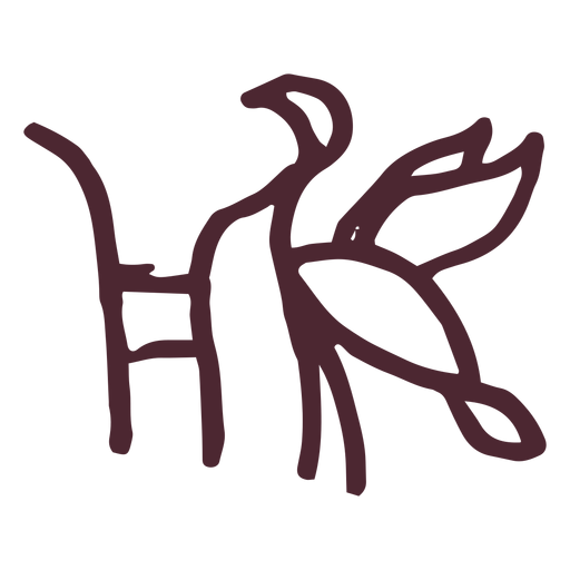 ?gyptischer Vogel Hieroglyphen Symbol Symbol Vogel PNG-Design