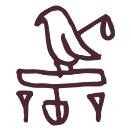 Egyptian bird hieroglyphics symbol symbol bird animal PNG Design