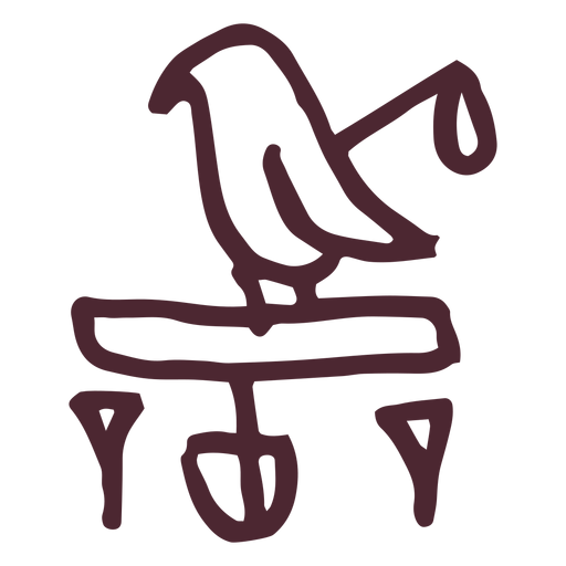 Ägyptische Vogelhieroglyphen Symbol Symbol Vogeltier PNG-Design