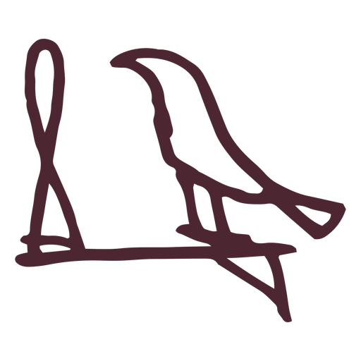 Símbolo de jeroglíficos de aves egipcias Diseño PNG