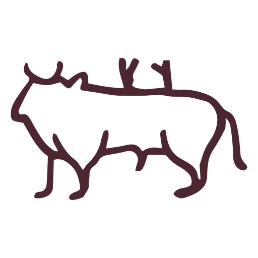 Símbolo de hieróglifos do touro egípcio Desenho PNG
