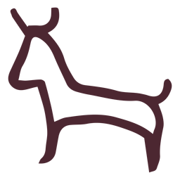 Símbolo de jeroglíficos de toro egipcio Diseño PNG
