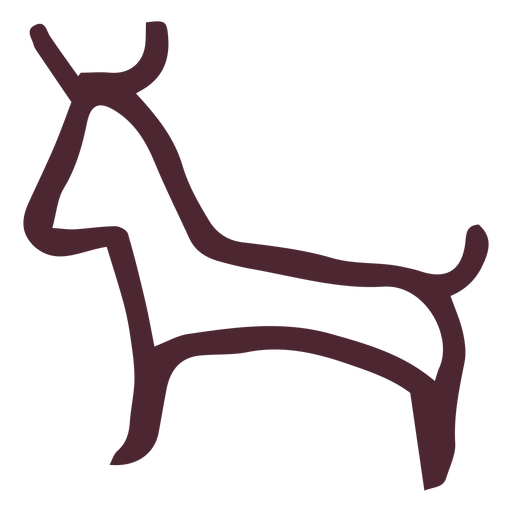 Símbolo de jeroglíficos de toro egipcio Diseño PNG