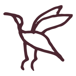 Egyptian duck in flight symbol PNG Design
