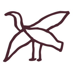 Egyptian duck in flight symbol symbol PNG Design