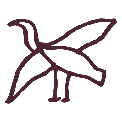 Egyptian duck in flight symbol symbol PNG Design