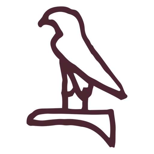 Símbolo de jeroglíficos de halcón egipcio Diseño PNG