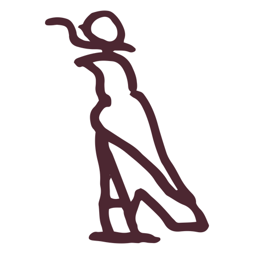 Ägyptischer Falke mit Sonnenscheibensymbol PNG-Design