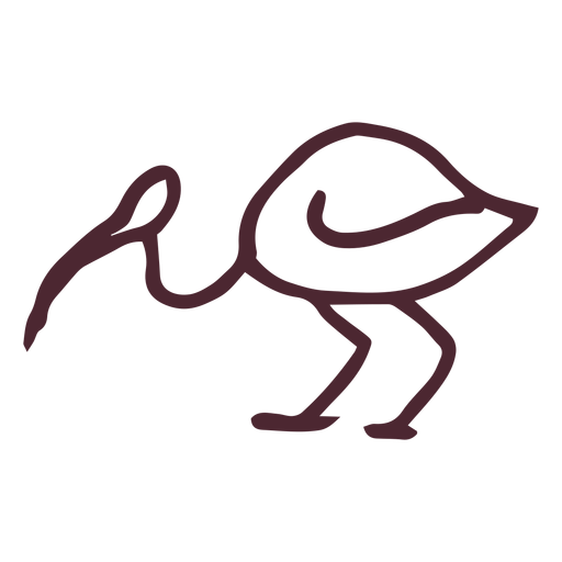 Egyptian flamingo symbol PNG Design