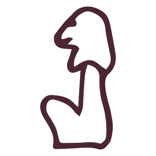 Ägyptischer Gott mit dem Hieroglyphensymbol des Kopfes des Hundes PNG-Design