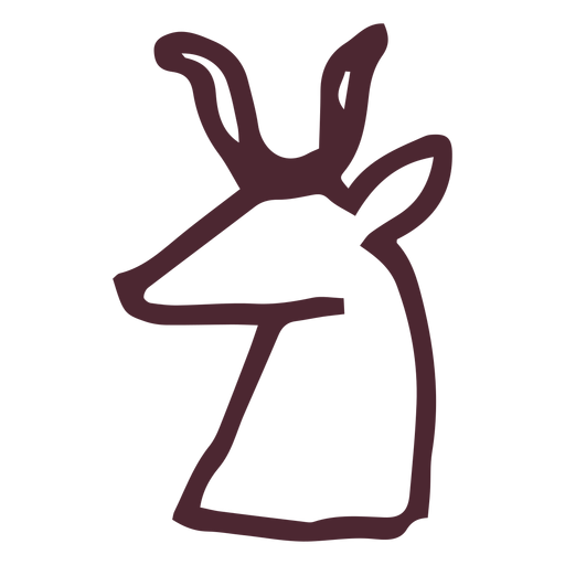 Símbolo de ciervo jeroglíficos egipcios Diseño PNG