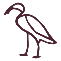 Ägyptisches Ibis-Hieroglyphen-Symbol PNG-Design