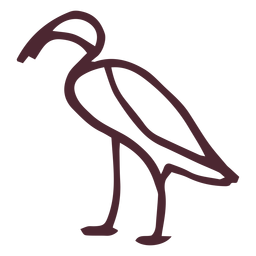 Egyptian ibis hieroglyphs symbol