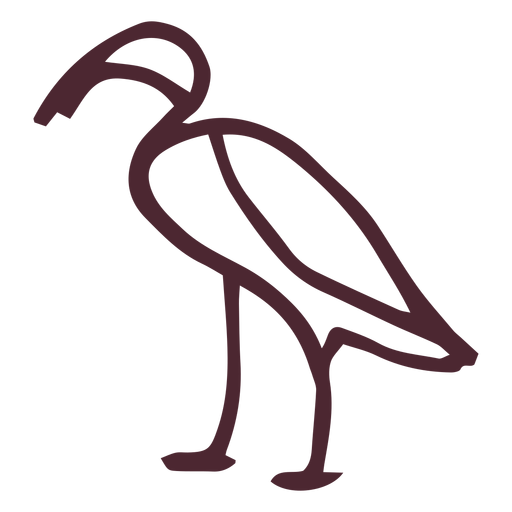 S?mbolo de jerogl?ficos de ibis egipcio Diseño PNG
