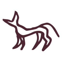 Símbolo de hieróglifos de chacal egípcio Desenho PNG