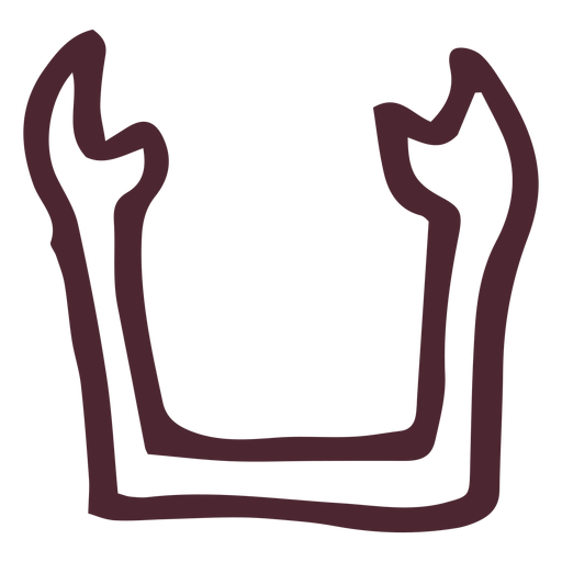 Símbolo tradicional ka egípcio Desenho PNG