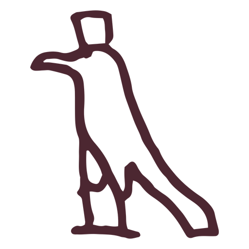 Ägyptisches Kiebitz-Hieroglyphen-Symbol PNG-Design
