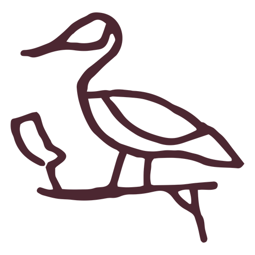 S?mbolo de ibis sagrado egipcio Diseño PNG