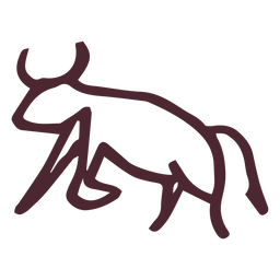 Símbolo de toro agresivo tradicional egipcio Diseño PNG