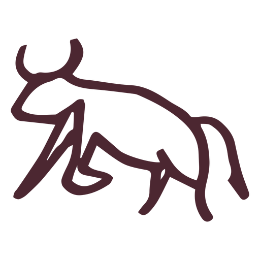Símbolo de touro tradicional egípcio agressivo Desenho PNG