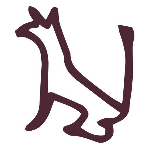 Egyptian traditional animal of seth symbol PNG Design