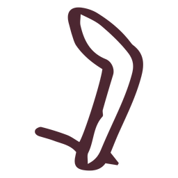 Símbolo jeroglífico del brazo tradicional egipcio Diseño PNG