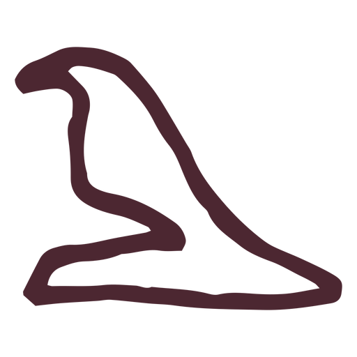 Símbolo de halcón agachado tradicional egipcio Diseño PNG