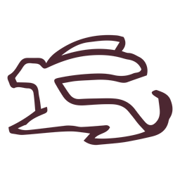 Símbolo tradicional egipcio de la liebre del desierto Diseño PNG