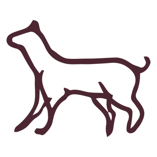 Egyptian traditional dog symbol PNG Design
